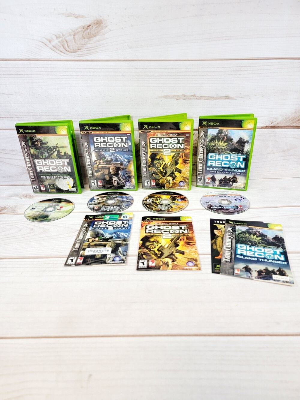 XBOX Ghost Recon 2 Final Assault, Summit Strike, Island Thunder LOT of 4 Tested
